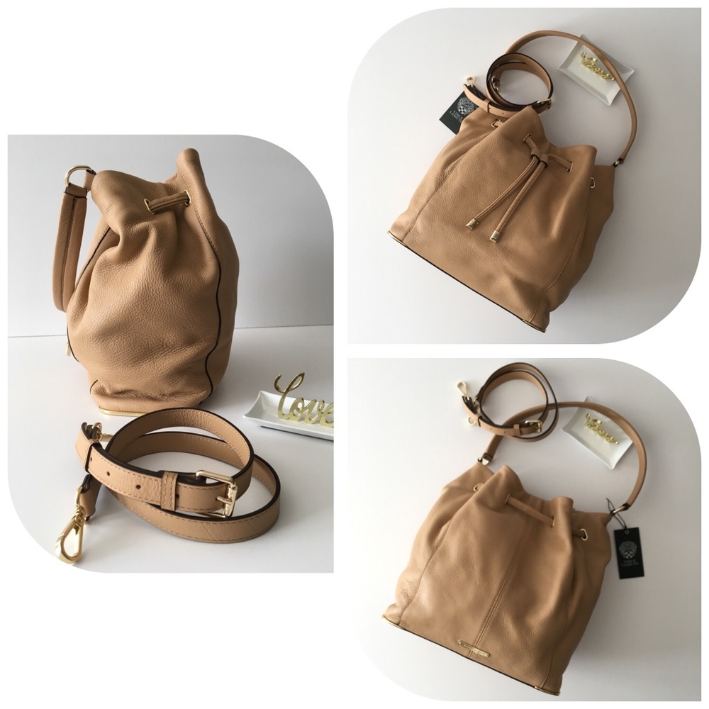 {Vince Camuto} Knox Drawstring Leather Hobo - Picture 7 of 8